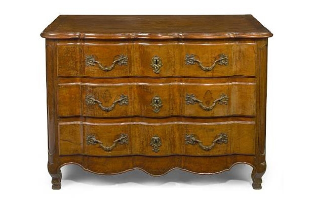18th Century French Provincial Carved Walnut Commode