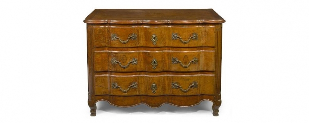 18th Century French Provincial Carved Walnut Commode