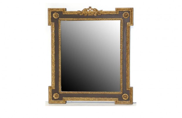 18th Century Louis XVI Painted And Parcel-Gilt Mirror