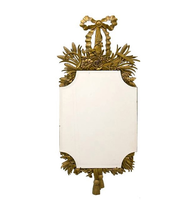 Continental-Neoclassical-style-carved-giltwood-mirror-1