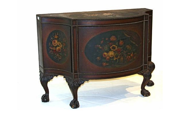 George-III-style-floral-painted-commode-1