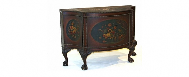 George-III-style-floral-painted-commode-2