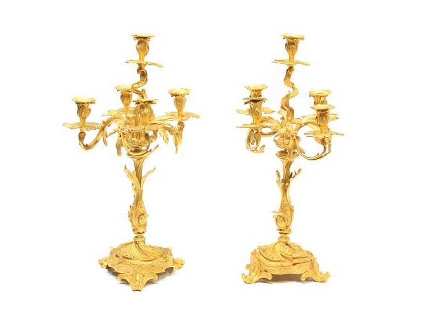 Pair-Antique-Louis-XV-style-ormolu–five-light-candelabra-1