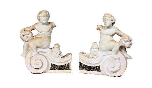 Pair-E.19c-Italian-carved-marble-architectural-element1