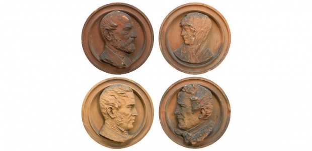 Set of Four 19th Century Italian Terracotta Portrait Plaques