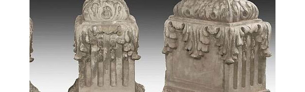 Set of Four Neoclassical Style Stone Garden Ornaments