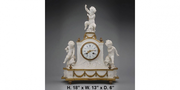 19c.-Louis-XV-Style-Sevres-Gilt-Bisque-Figural-Clock