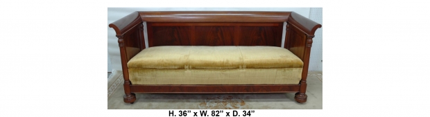 Important French mahogany empire sofa