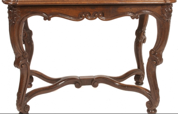 Early 19c Italian Rococo style oak center table (1)