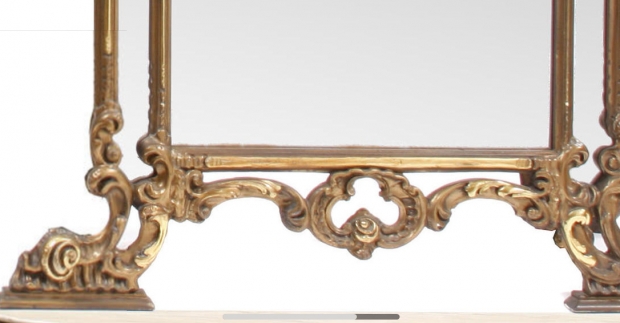 Italian Rococo style carved giltwood console and mirror E20C (2)
