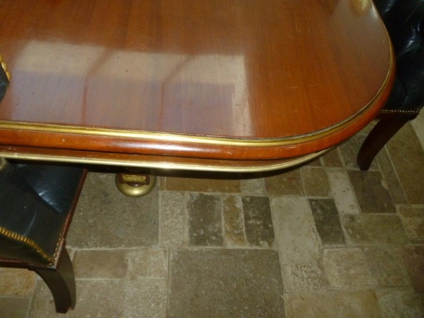 19c Extraordinary French Louis XVI style ormolu mounted mahogany dining table (3)