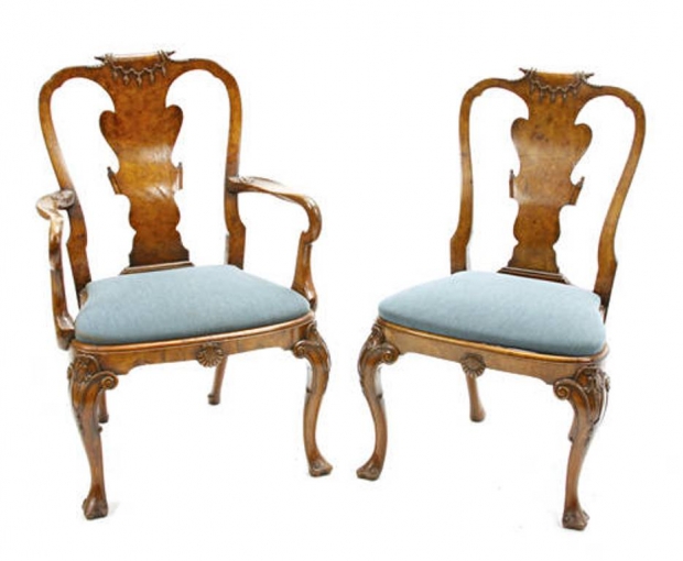 ten side chairs and pair of armchairs