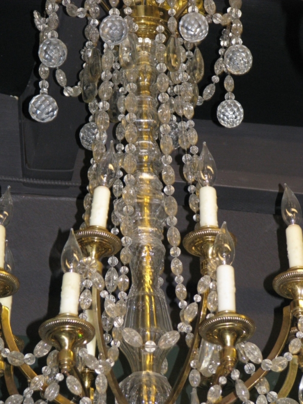 19c French Louis XV style Gilt bronze and cut crystal 12 Light Chandelier with swags (1)