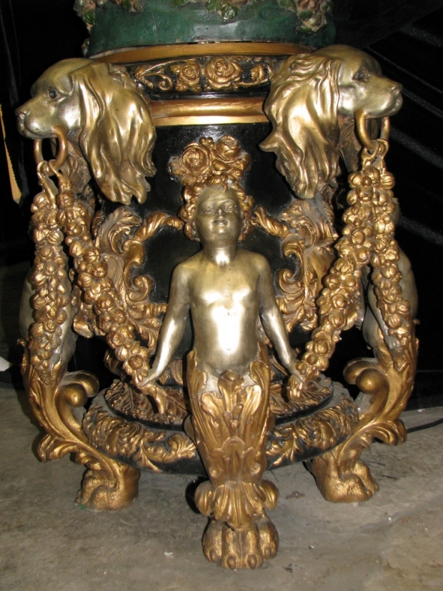 Monumental pair fine gilt and patinated bronze figural torchieres signed and dated (12)