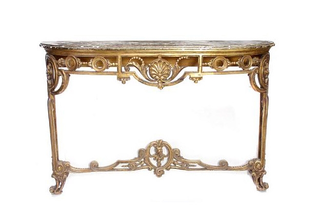 19th Century Louis XVI Style Giltwood Console