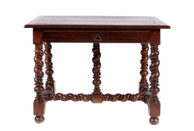 19th Century Portuguese Baroque-Style Oak Table