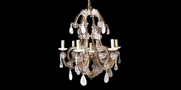 Fine Small Venetian Chandelier with Double Work Frame