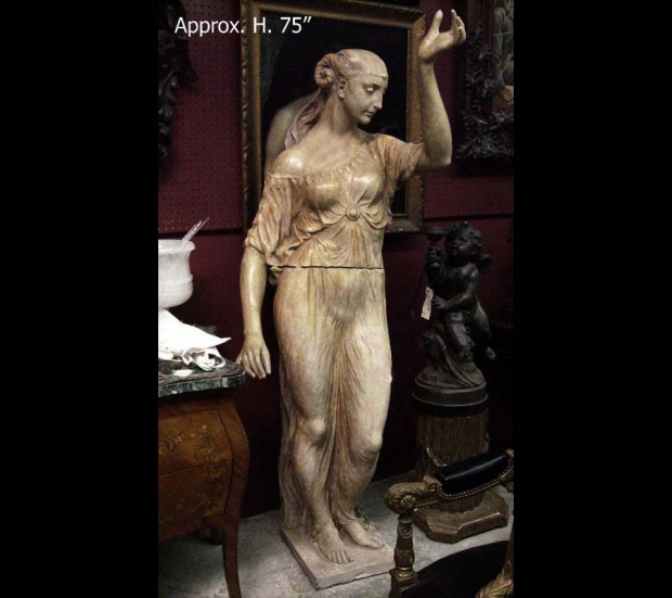 Pr. 19c. Important Italian terracotta figures of Women (3)c