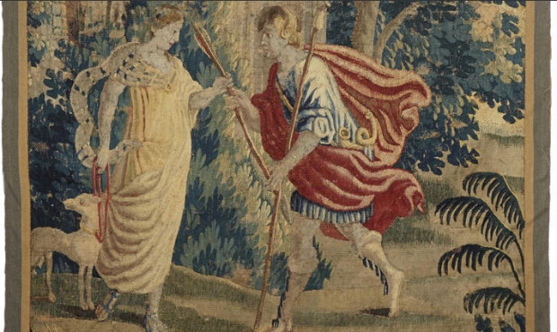 18c Flemish hand woven tapestry of mythological scene  B11 (8)