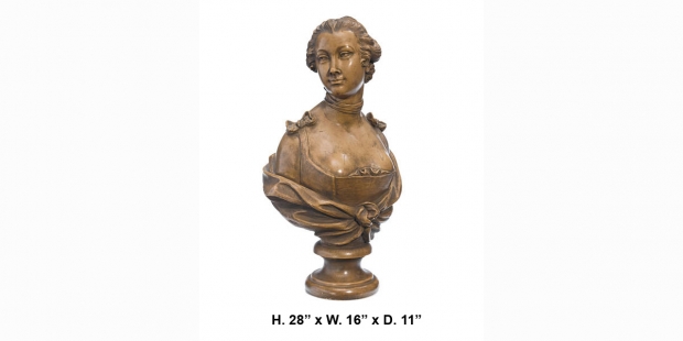 French terracotta bust of a lady