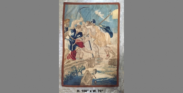 Copy of TAP-2420  Fine 18c  French colorful Tapestry depicting allegorical scene